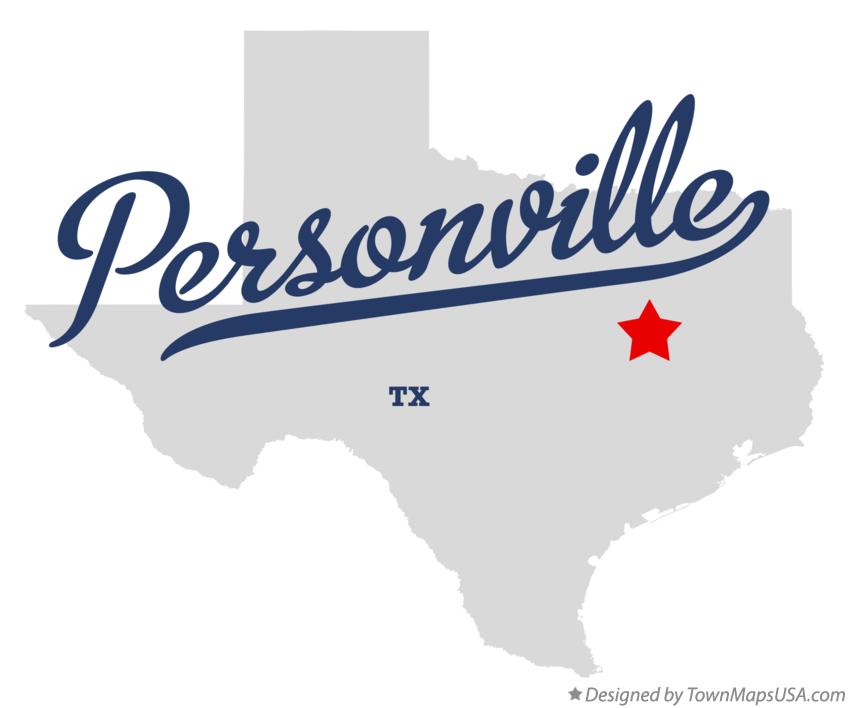 Map of Personville Texas TX