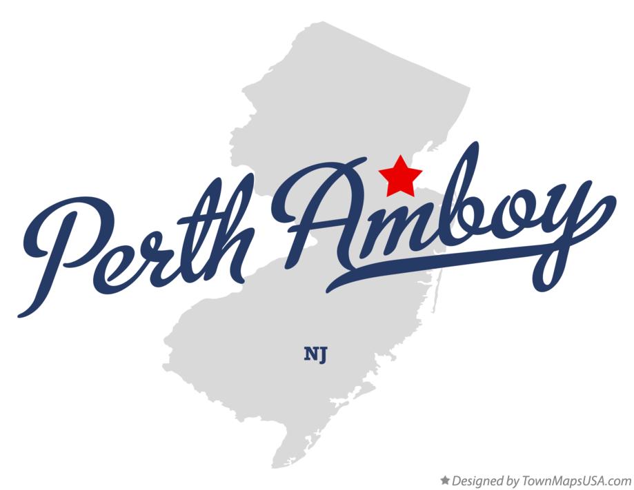 Map of Perth Amboy New Jersey NJ