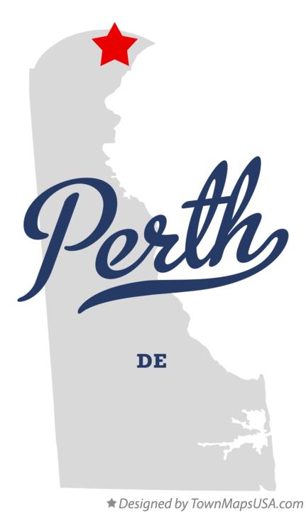 Map of Perth Delaware DE