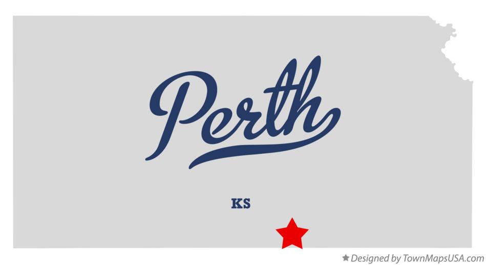 Map of Perth Kansas KS
