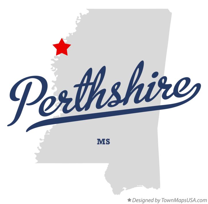 Map of Perthshire Mississippi MS