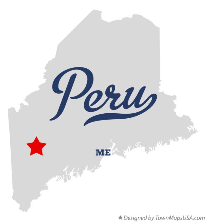 Map of Peru Maine ME