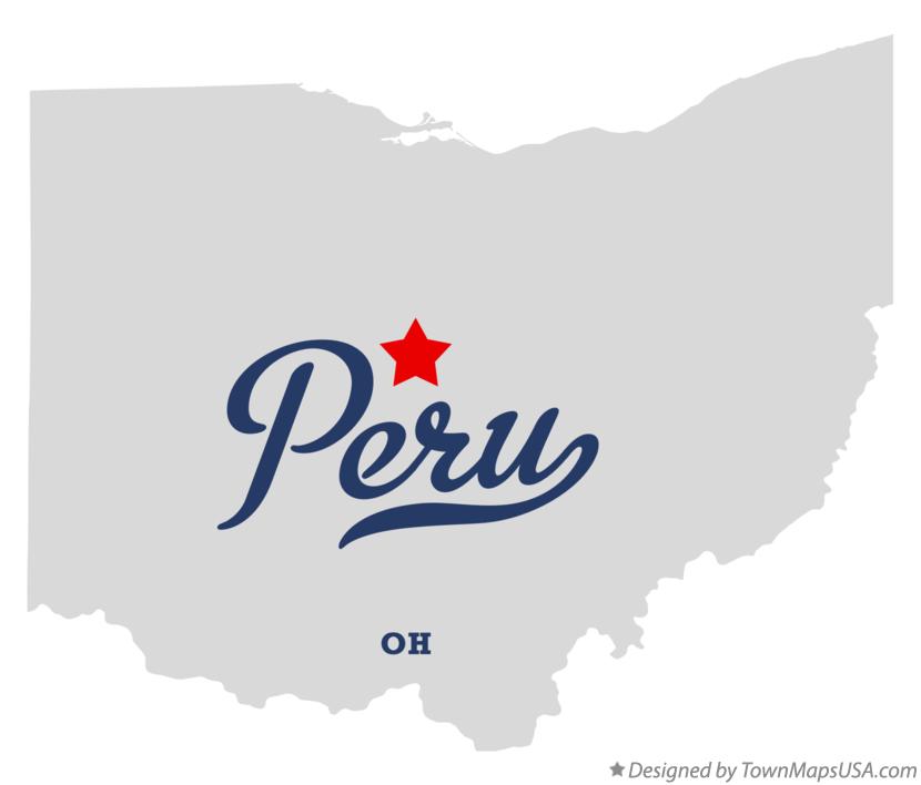 Map of Peru Ohio OH