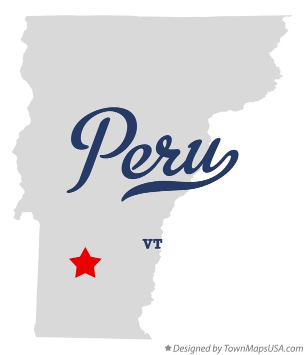 Map of Peru Vermont VT