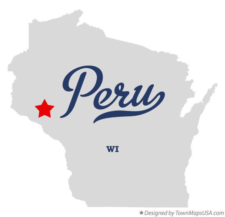 Map of Peru Wisconsin WI