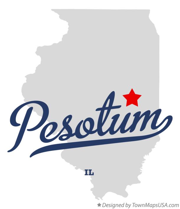 Map of Pesotum Illinois IL