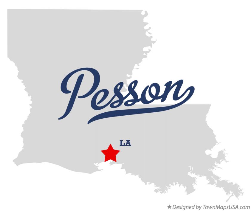 Map of Pesson Louisiana LA