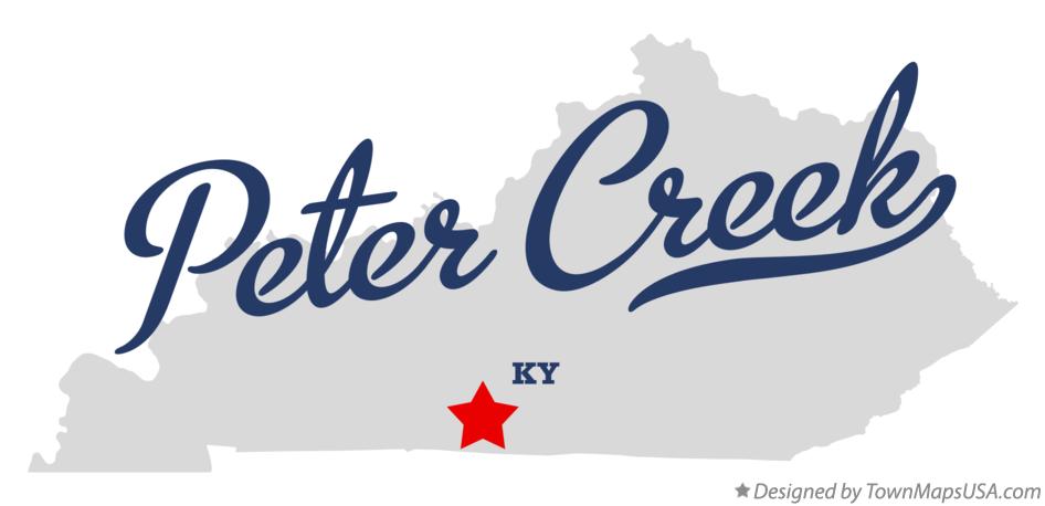 Map of Peter Creek Kentucky KY