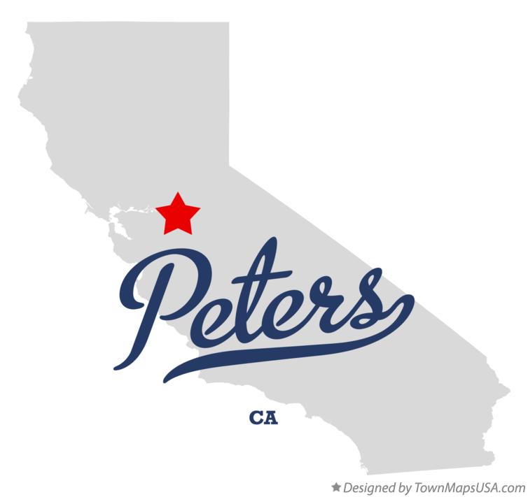 Map of Peters California CA