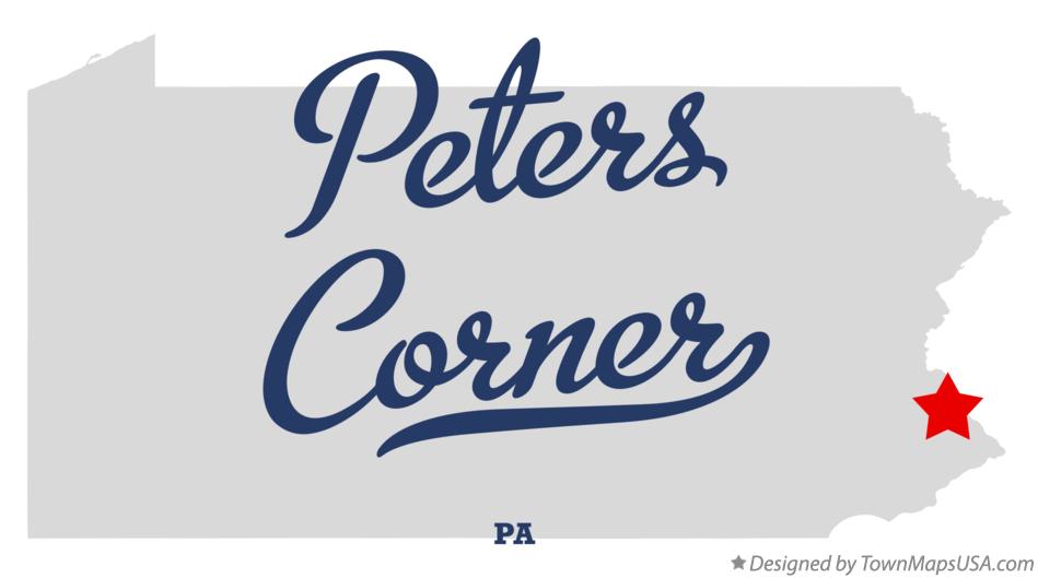 Map of Peters Corner Pennsylvania PA