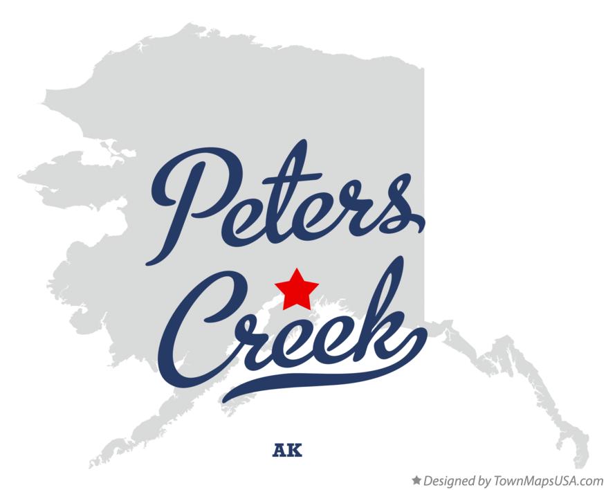 Map of Peters Creek Alaska AK