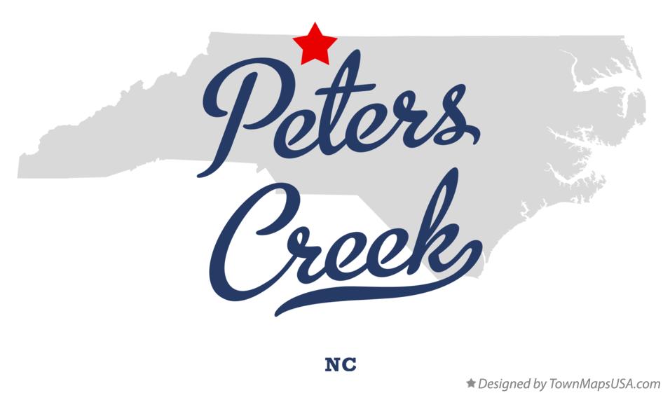 Map of Peters Creek North Carolina NC