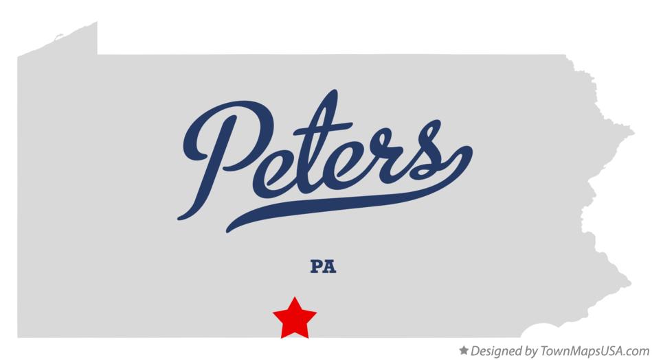 Map of Peters Pennsylvania PA