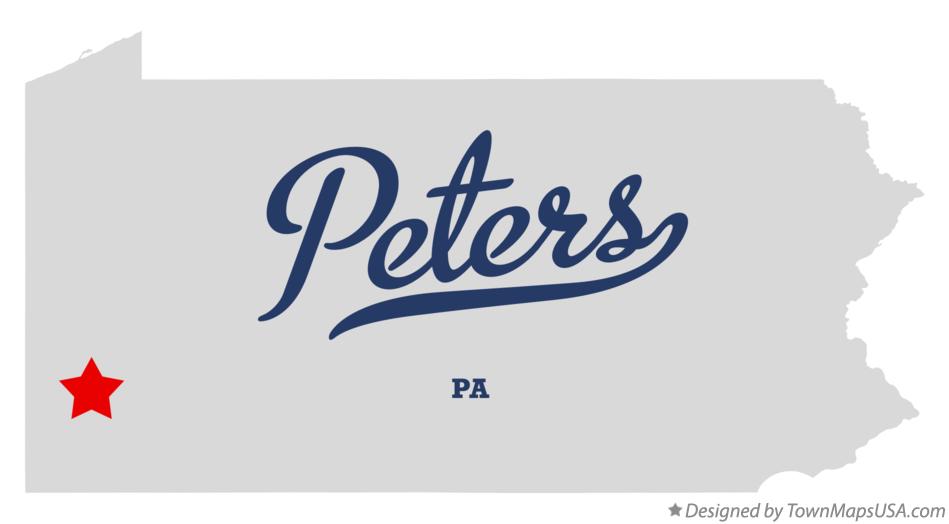 Map of Peters Pennsylvania PA