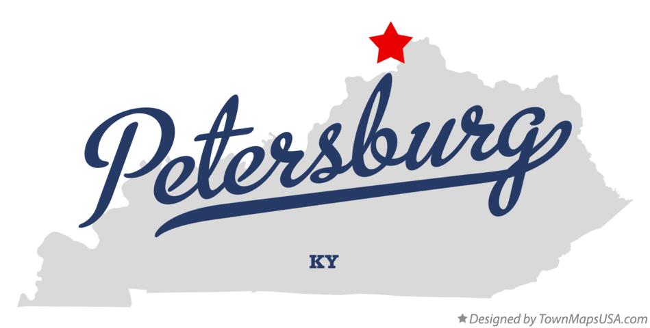 Map of Petersburg Kentucky KY