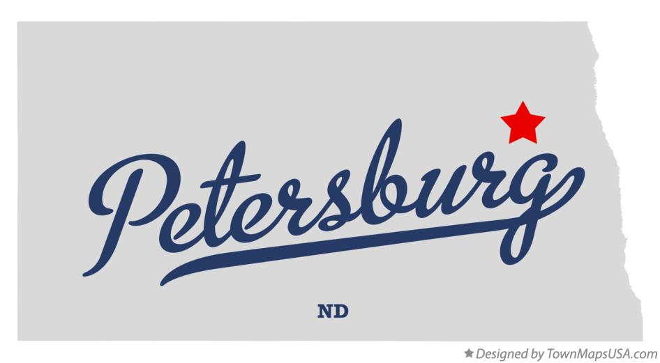 Map of Petersburg North Dakota ND