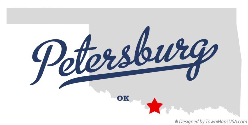 Map of Petersburg Oklahoma OK