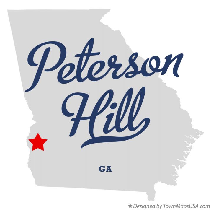 Map of Peterson Hill Georgia GA