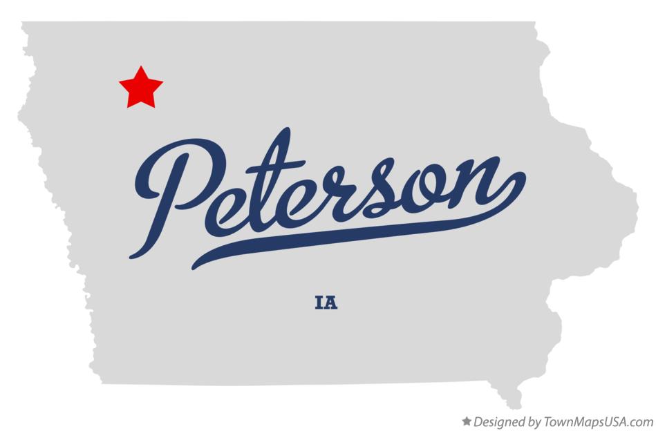 Map of Peterson Iowa IA