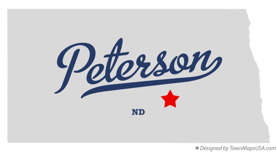 Map of Peterson North Dakota ND