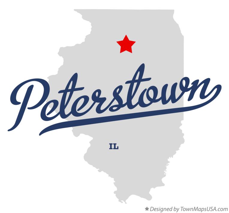 Map of Peterstown Illinois IL
