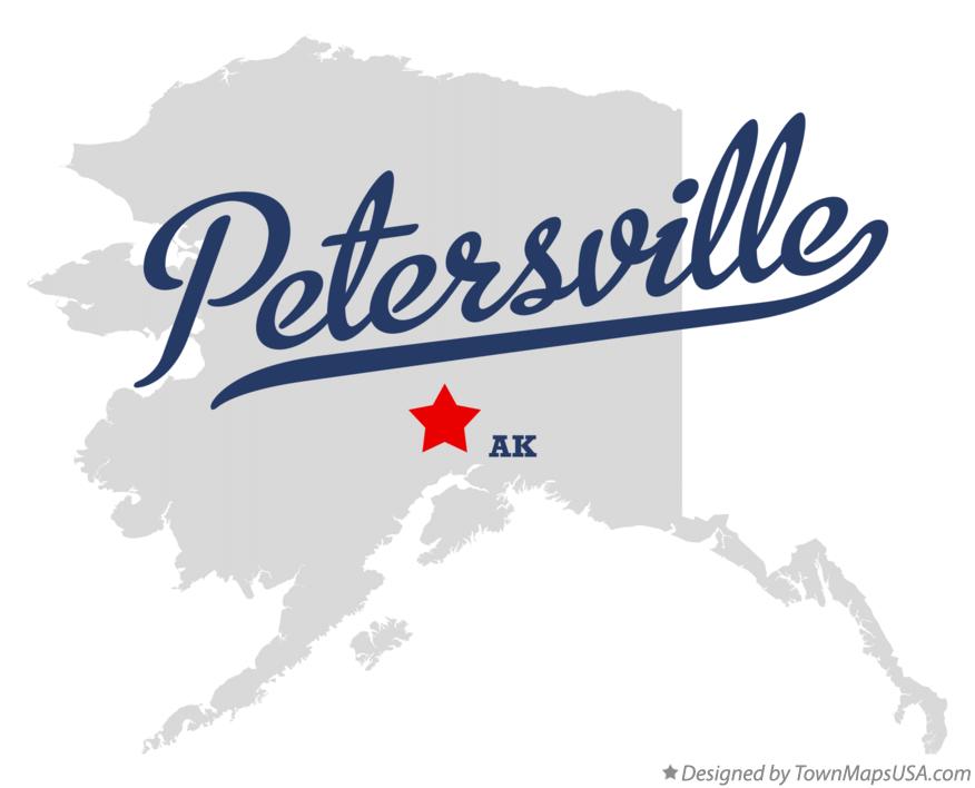 Map of Petersville Alaska AK