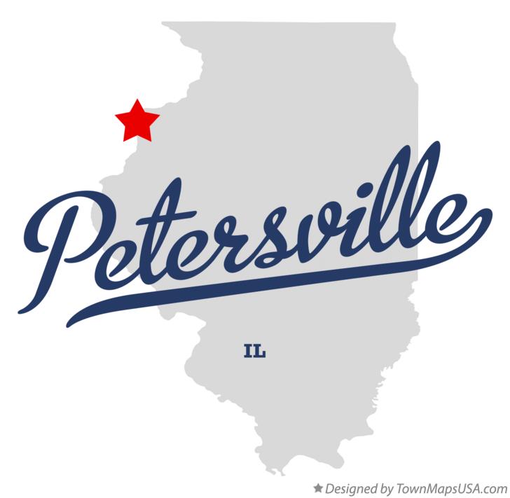 Map of Petersville Illinois IL