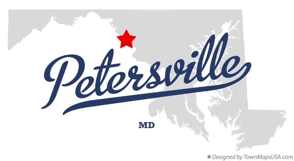 Map of Petersville Maryland MD