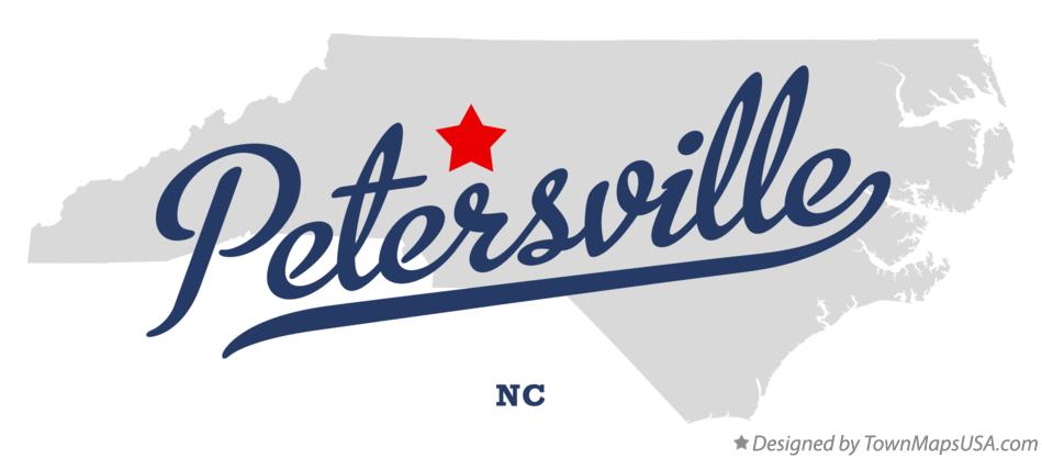 Map of Petersville North Carolina NC