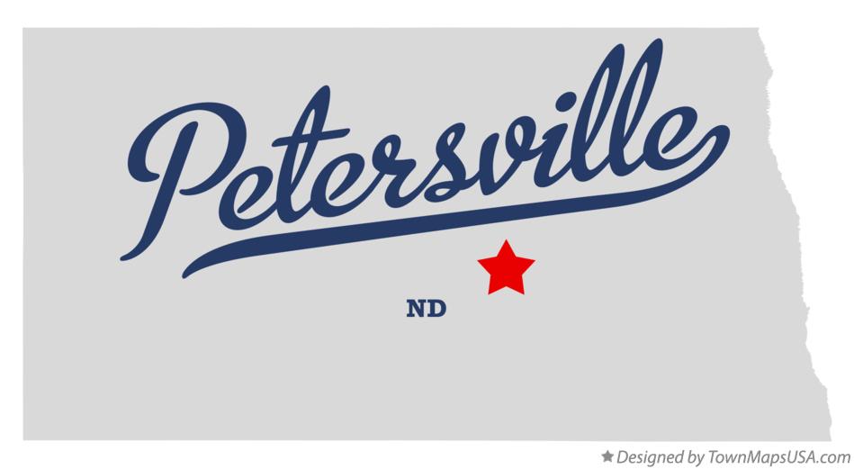 Map of Petersville North Dakota ND