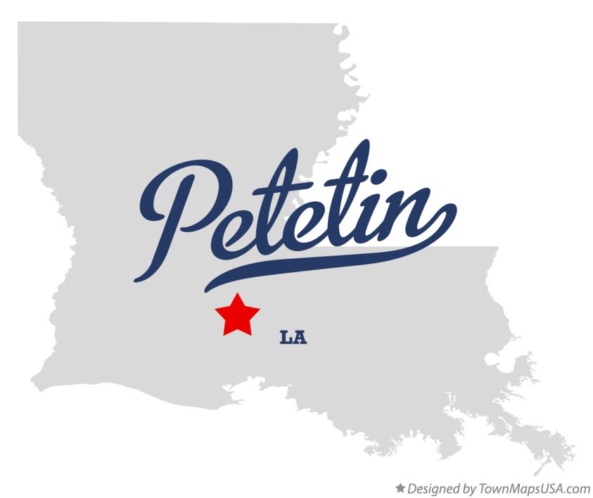 Map of Petetin Louisiana LA