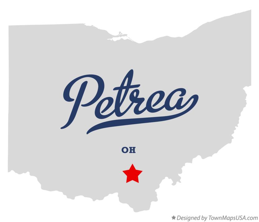 Map of Petrea Ohio OH