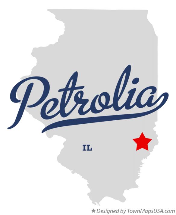Map of Petrolia Illinois IL