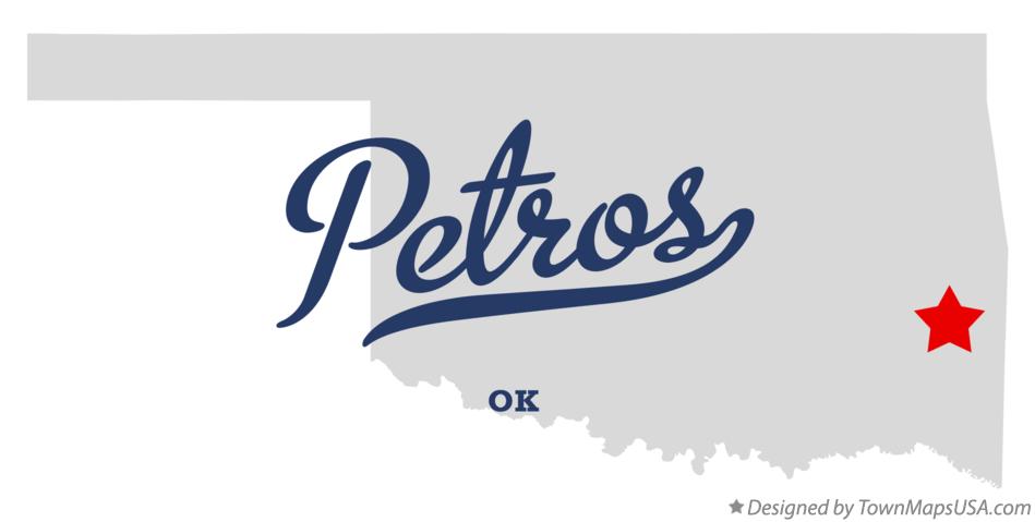Map of Petros Oklahoma OK