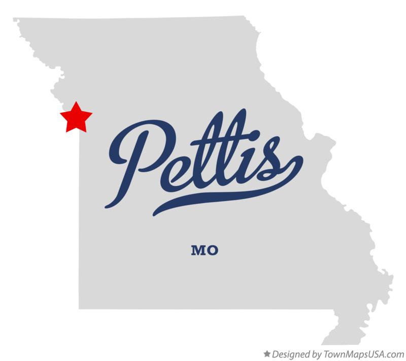 Map of Pettis Missouri MO