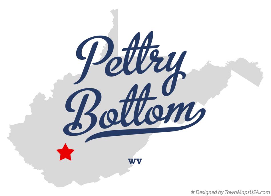 Map of Pettry Bottom West Virginia WV