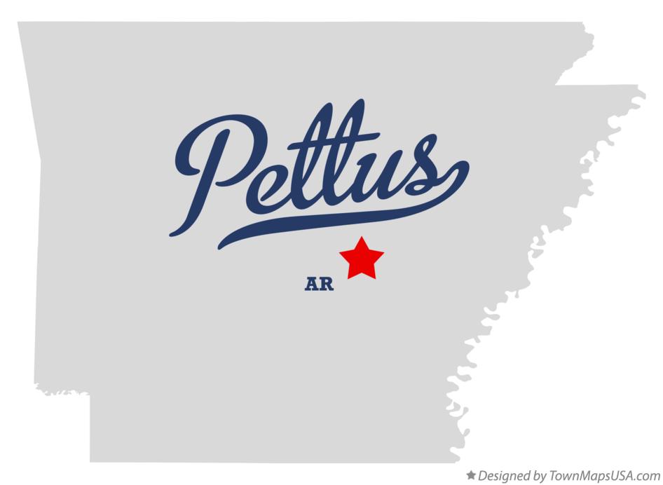 Map of Pettus Arkansas AR