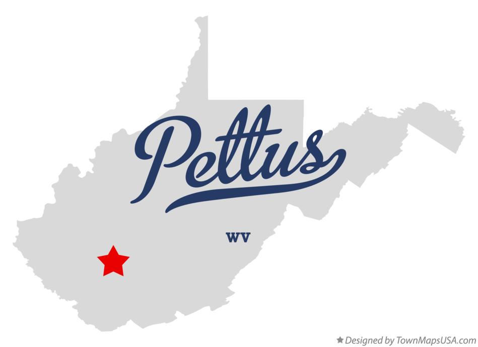 Map of Pettus West Virginia WV