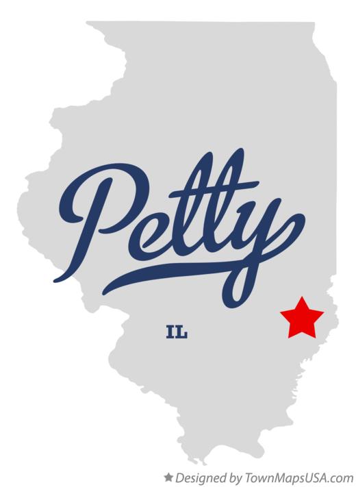 Map of Petty Illinois IL