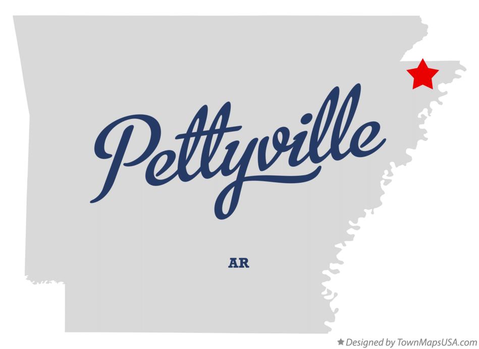 Map of Pettyville Arkansas AR
