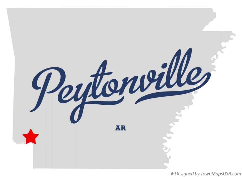 Map of Peytonville Arkansas AR