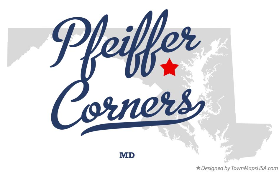 Map of Pfeiffer Corners Maryland MD
