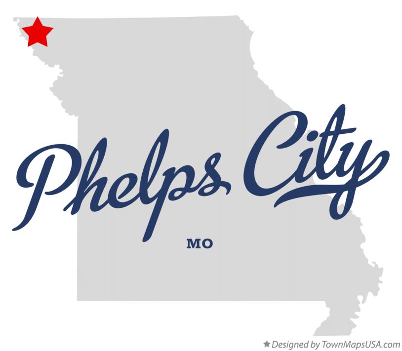 Map of Phelps City Missouri MO