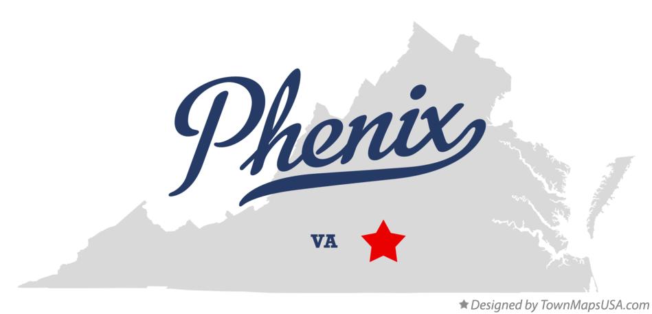 Map of Phenix Virginia VA