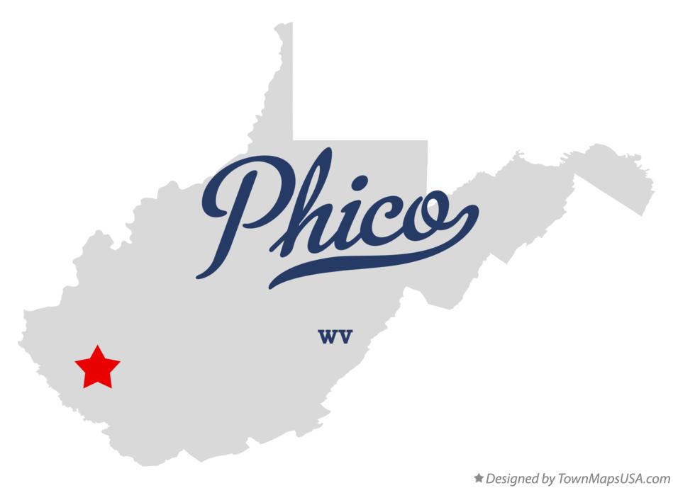 Map of Phico West Virginia WV