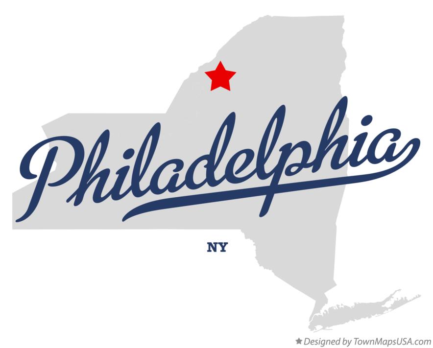 Map of Philadelphia New York NY