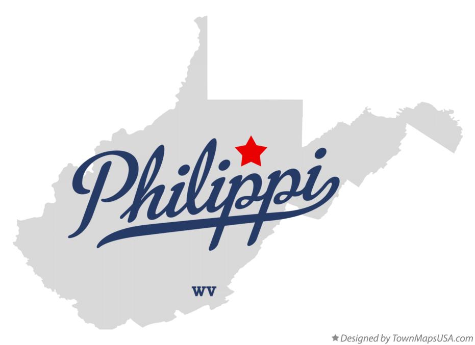 Map of Philippi West Virginia WV
