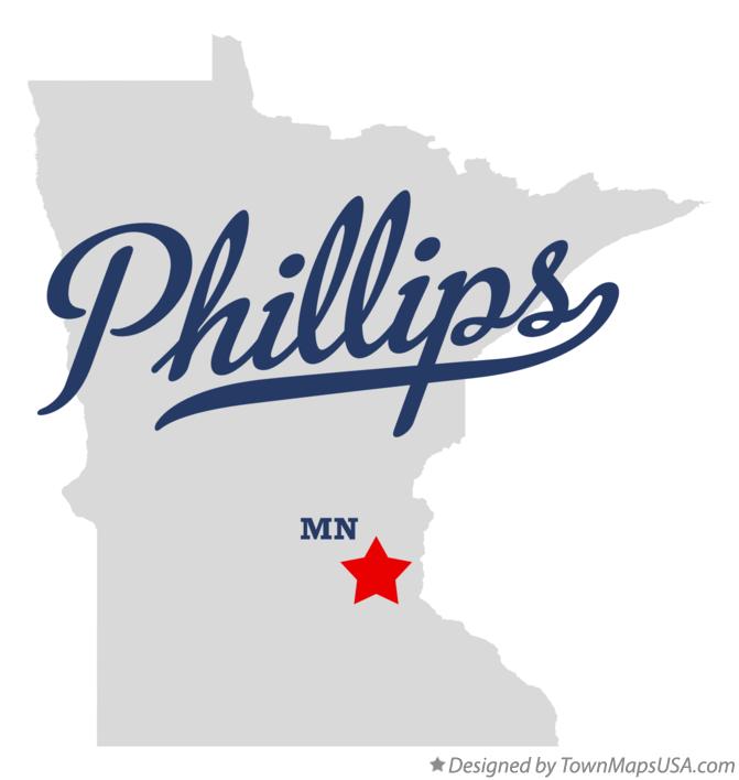Map of Phillips Minnesota MN