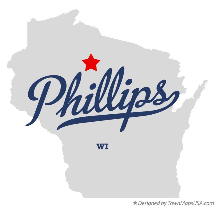 Map of Phillips Wisconsin WI