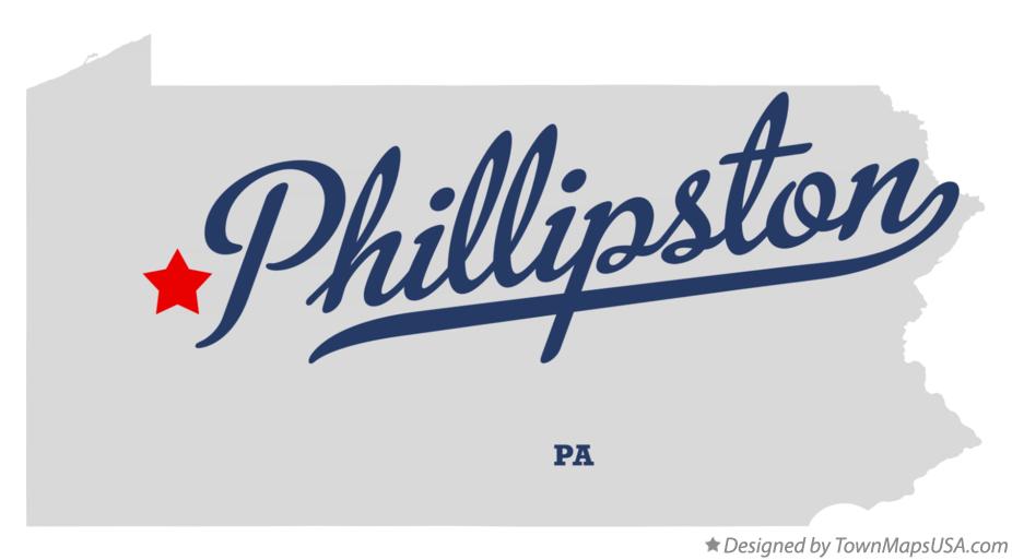 Map of Phillipston Pennsylvania PA